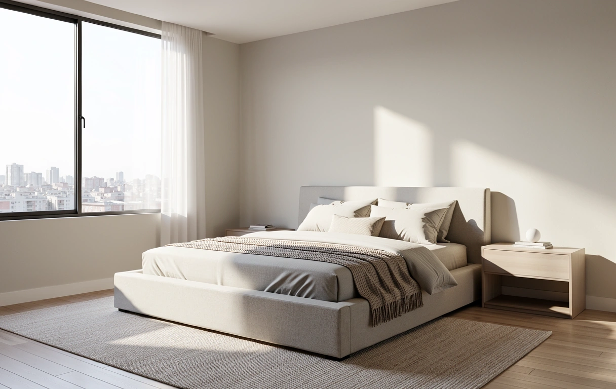 Espacio de descanso minimalista y funcional